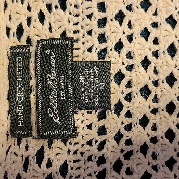 Eddie Bauer Hand Crocheted Sweater (M) - Picture 3 of 3